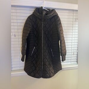 Bernardo Women's Quilted Black Coat